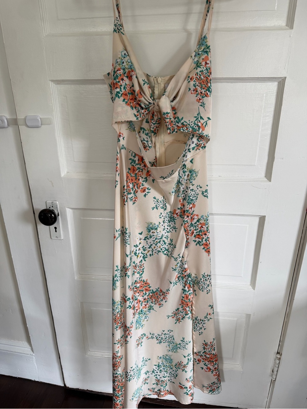 Petal & Pup Floral Midi Dress Tie Front US 2